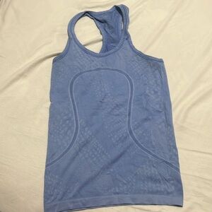 Blue size 4 razorback lululemon tank!
